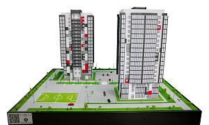 Макет «Два 18-этажных здания»